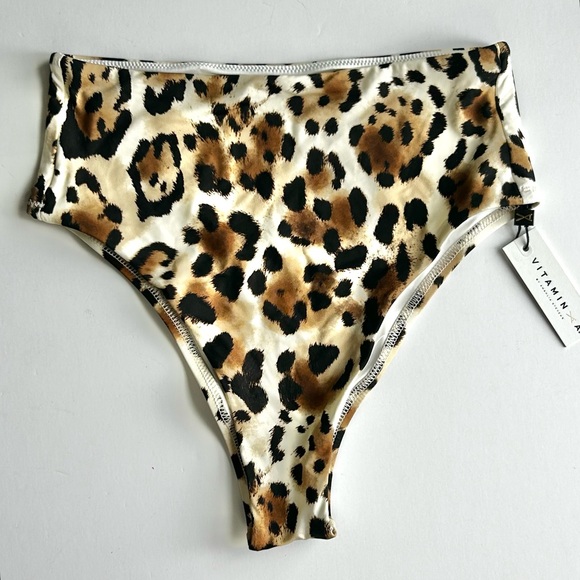 Vitamin A Other - 🍒NWT Vitamin A Swimwear Cheetah Bikini Bottom. Size: 6/Small